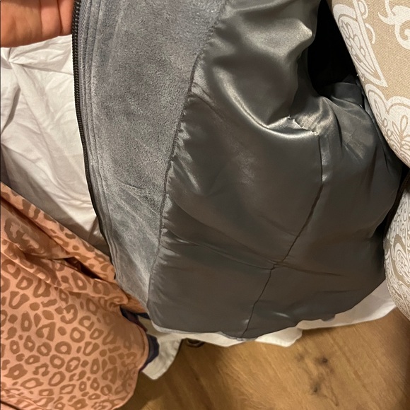 WOMAN Classic Gray Suede Jacket - Picture 12 of 15